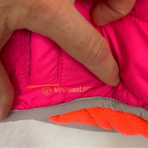 Champion Baby Girl Puffer Jacket Fleece Lined Size 12 Months fluorescent Hooded - Picture 9 of 14